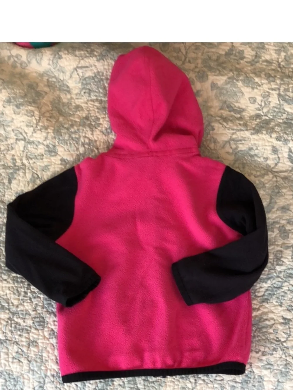 The North Face Kids Pink and Black Hooded Fleece Zip Jacket